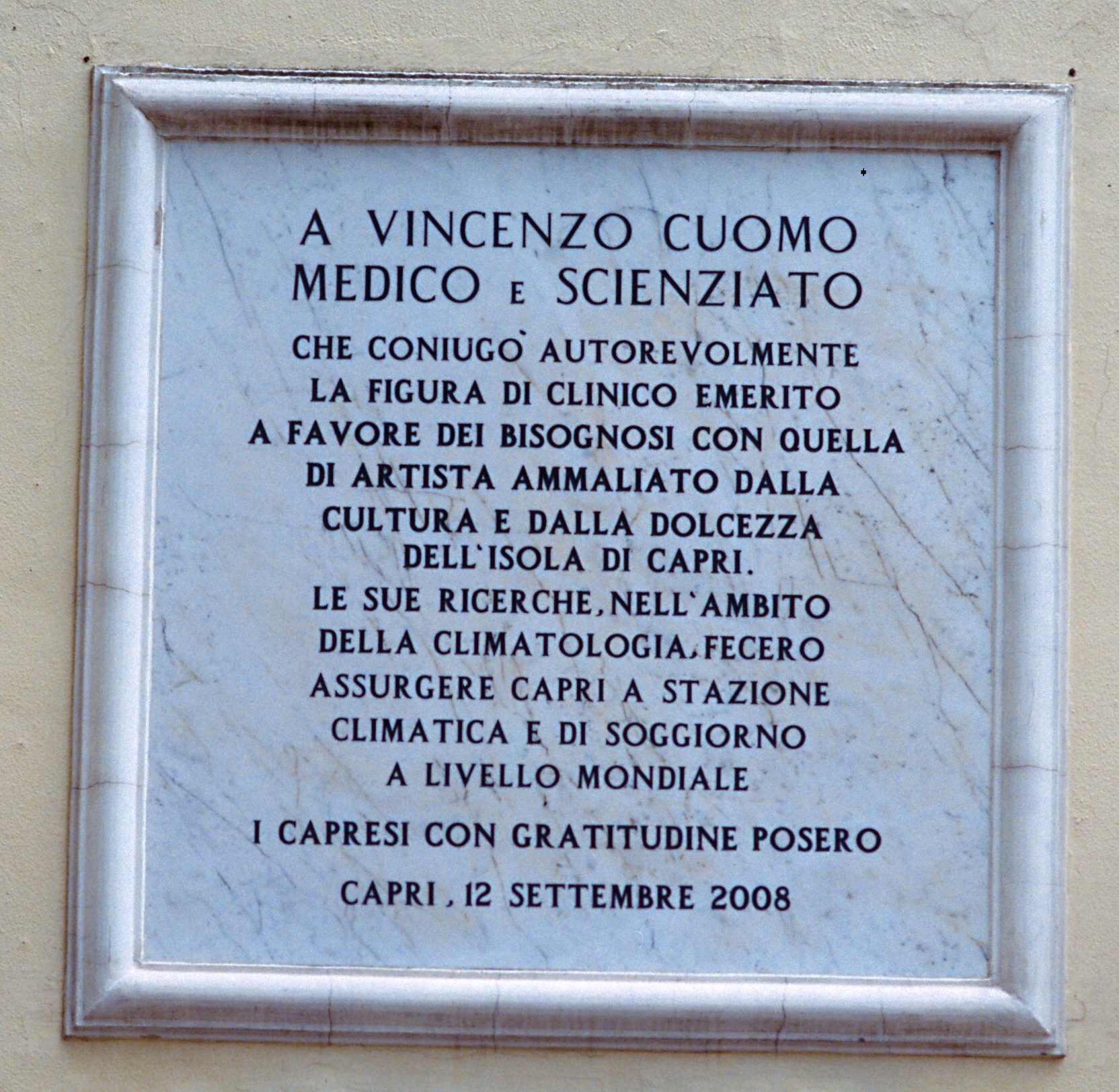 Vincenzo Cuomo's memorial tablet, Capri, Italy - 02.jpg
